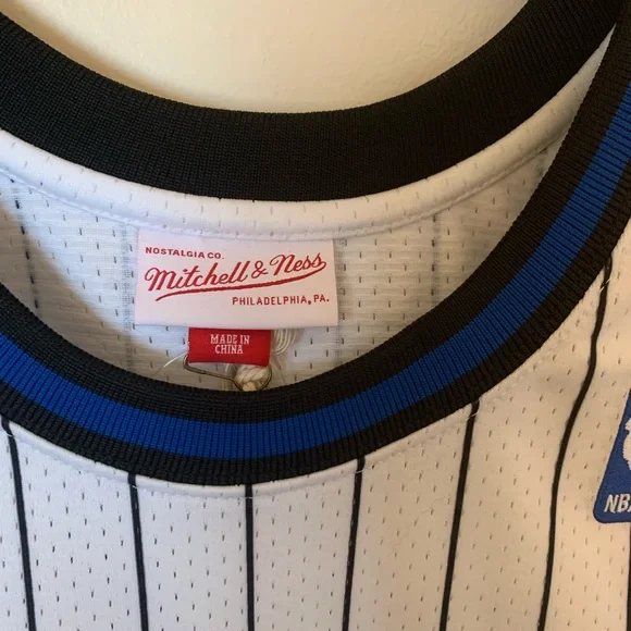 Mitchell & Ness Orlando Magic White and Blue Authentic Jersey size L/44